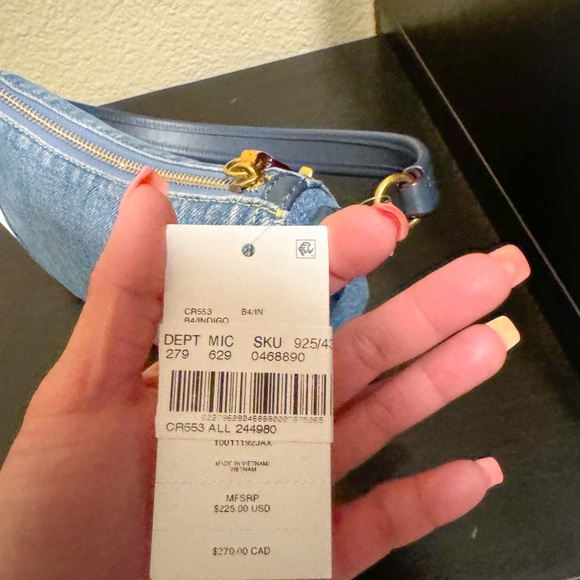 COACH Denim Swinger 20 Shoulder Bag - Picture 6 of 8